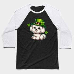 St Patricks Day Bichon Frise Baseball T-Shirt